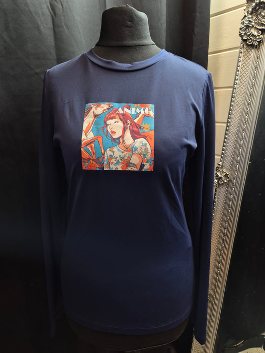 Animo Italia - Frenda Long Sleeve Top Navy