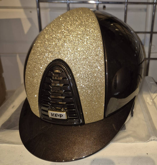KEP Cromo 2.0 Brown polish with gold sparkle front panel - Medium Shell