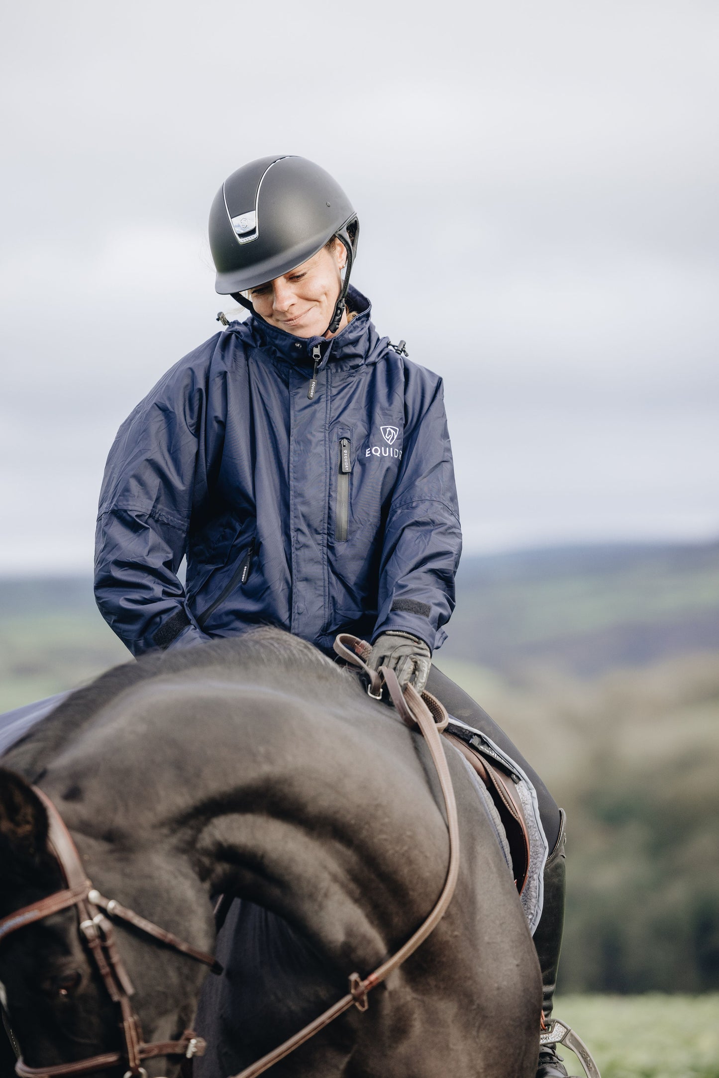 EQUIDRY Shortie | Stowaway Hood|Thin fleece or cool mesh ( MAC ) lining