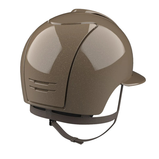 KEP Cromo 2.0 Diamond Taupe Riding Hat with Polo Visor - Medium Shell
