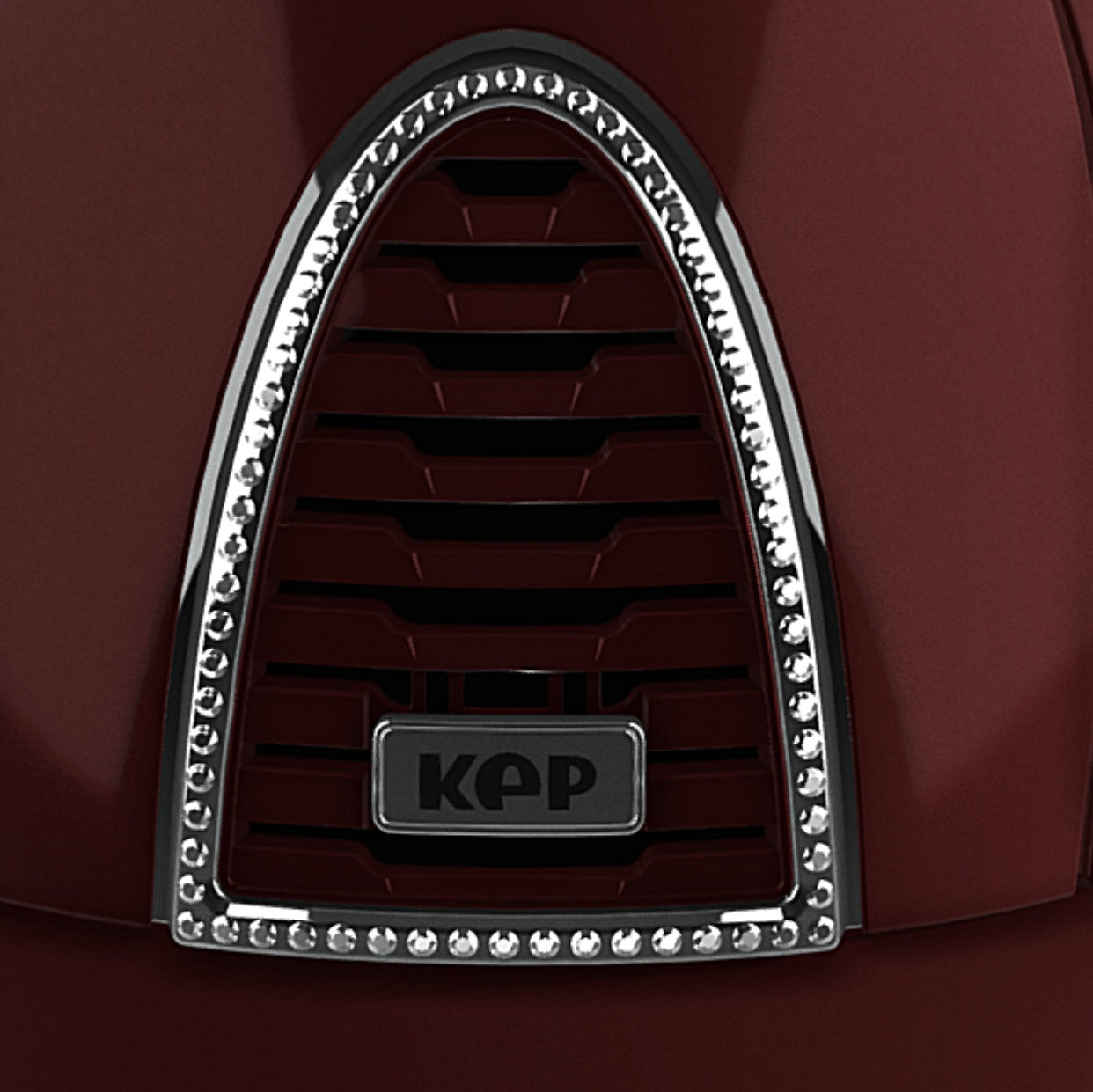 kep Chromo 2 Metal Polish Bordeaux with Swarovski crystal surround