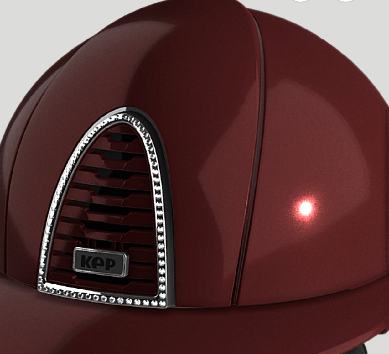 kep Chromo 2 Metal Polish Bordeaux with Swarovski crystal surround