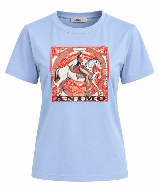 Animo Frontera Horse Graphic T-Shirt – Sky Blue