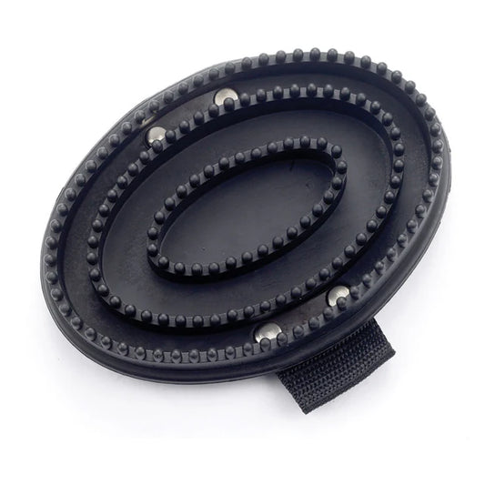 Lincoln Rubber Curry Comb with Web Handle - Large