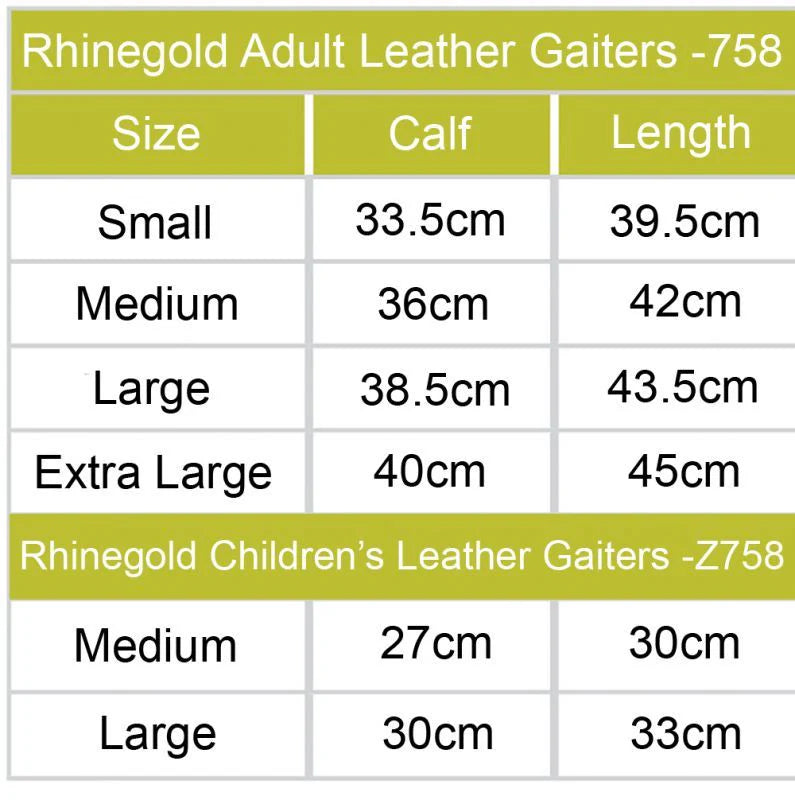 Rhinegold Childs Leather 1/2 Chaps