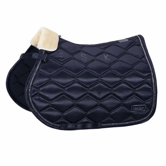 Eskadron Satin Crystal Saddlepad - Night Blue