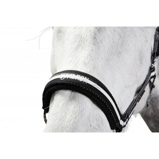 Eskadron Platinum Pure Striped Headcollar - Silver/White