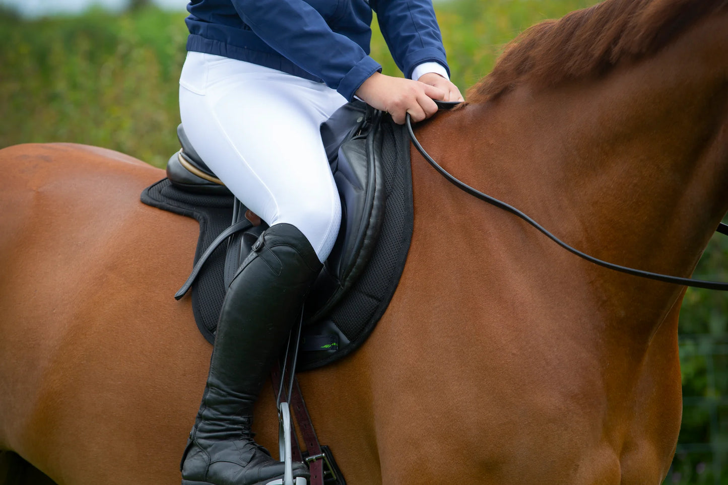 EcoRider Ladies Bamboo Full Seat Breeches - White