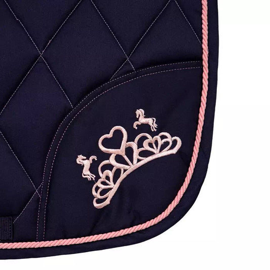 Little Rider The Princess and The Pony Navy & Peach Saddle Pad