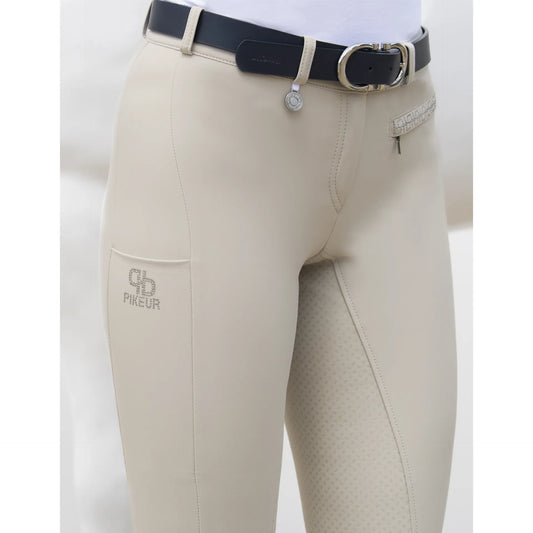 Pikeur Vally Ladies Full Grip Competition Breeches - Grey