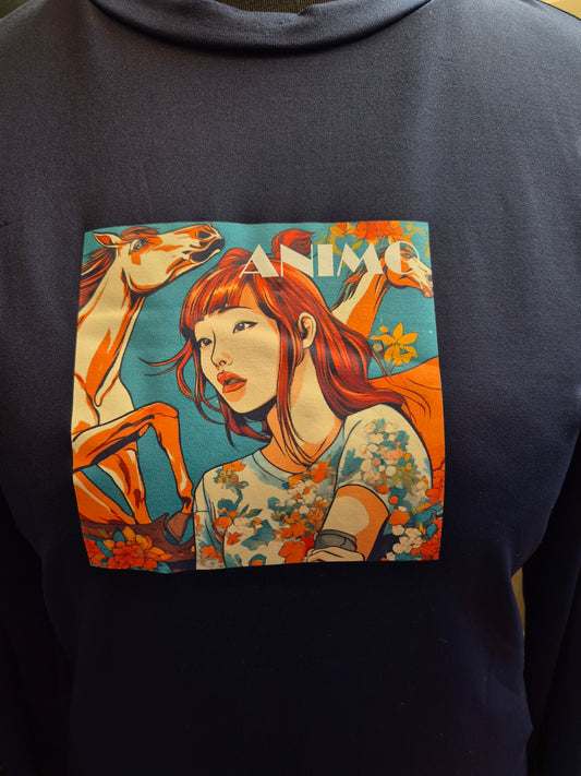 Animo Italia - Frenda Long Sleeve Top Navy