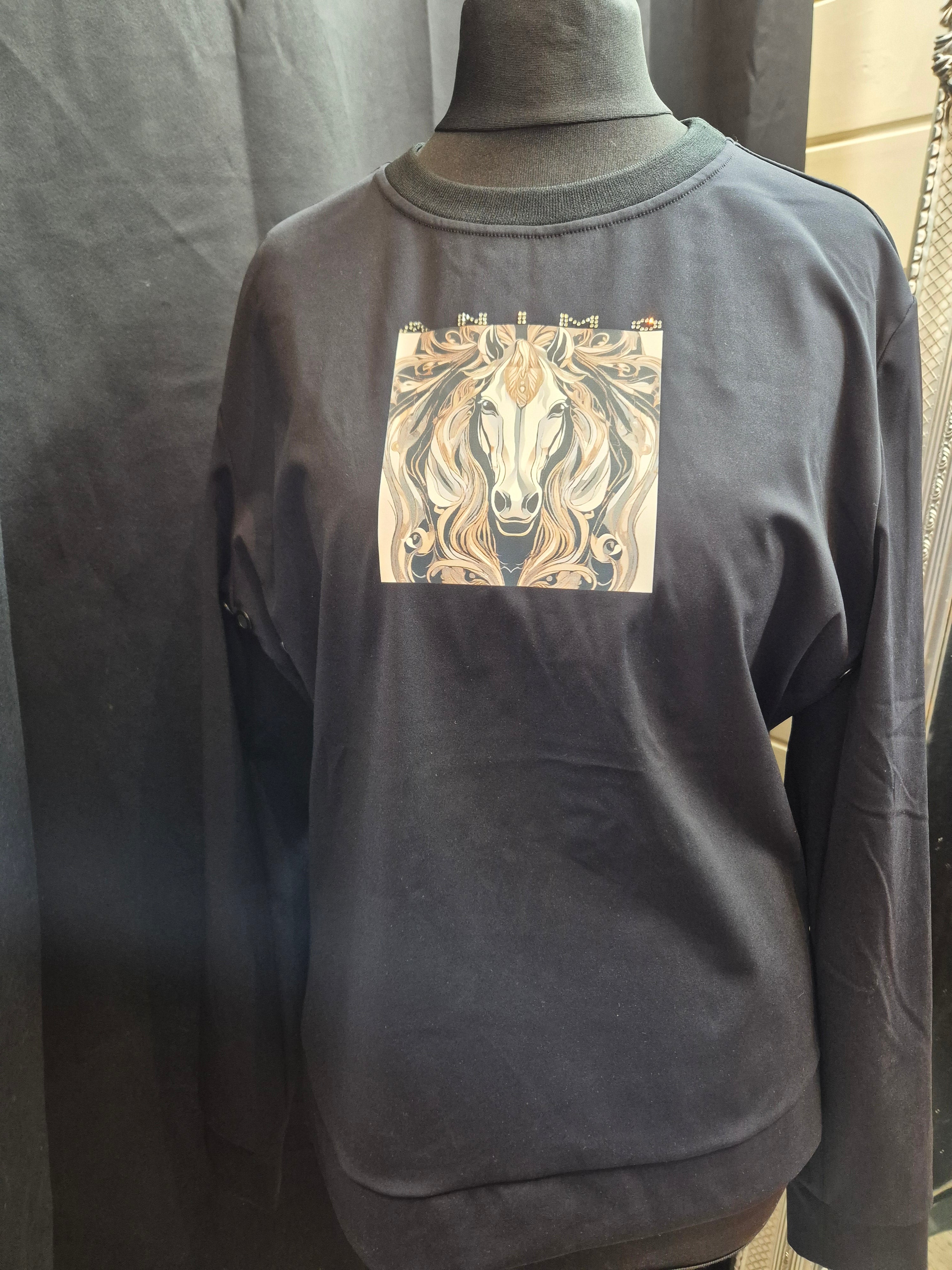 Animo Italia - Lacrew Long Sleeve Jumper Black