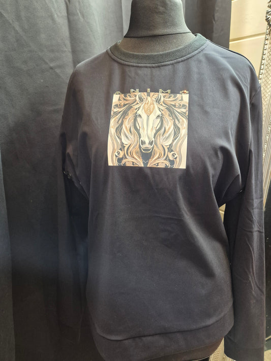 Animo Italia - Lacrew Long Sleeve Jumper Black