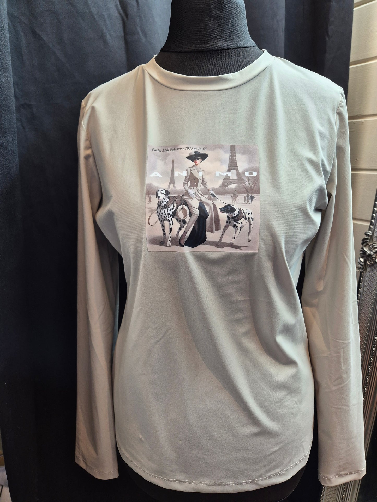 Animo Italia - Floris Long Sleeve Top Light Grey