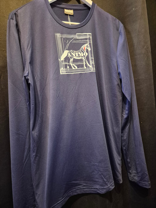 Animo Italia - Corona Mens Long Sleeve Top, Navy
