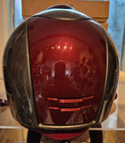 KEP Cromo 2.0 Grey Polish Riding Hat with Burgandy Front & Back Panel and Strap - Medium Shell