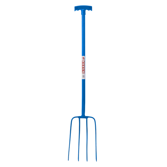 Red Gorilla 4 Prong Manure Fork with T Handle