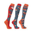 Hy Equestrian Frivolous Fox Socks (Pack of 3)