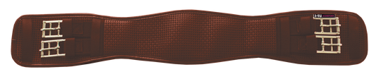 Hy Equestrian Waffle Dressage Girth Elasticated Both Ends - Brown