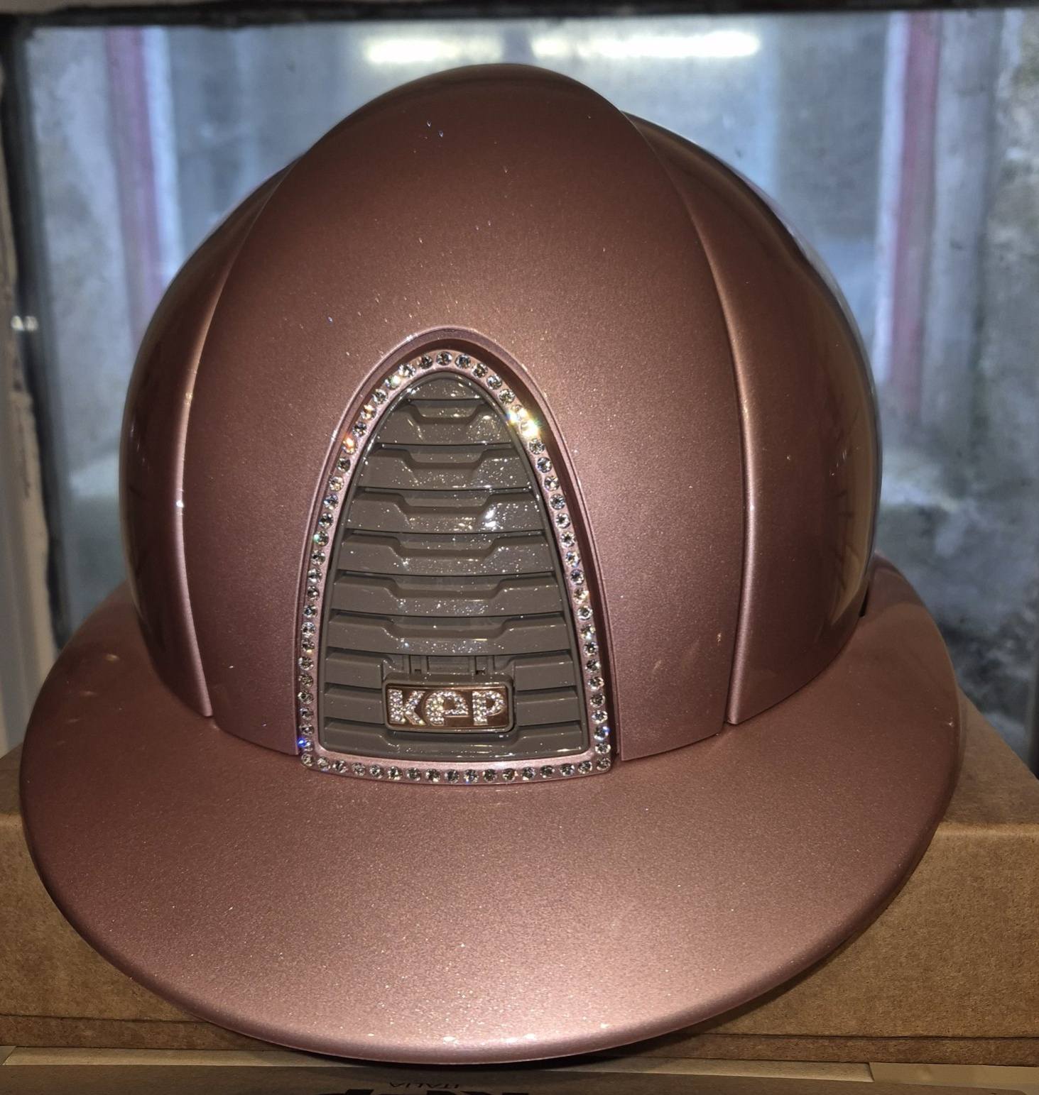 KEP Chromo 2 Pink Diamond with crystals logo, polo peak Medium Shell