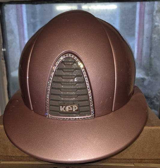 KEP Chromo 2 Pink Diamond with crystals logo, polo peak Medium Shell