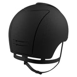 KEP Cromo 2.0 Black Textured Jockey Helmet with chrome grill - Medium Shell