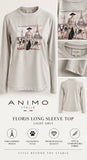 Animo - Floris Long Sleeve Top Light Grey