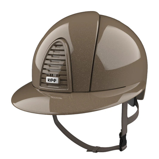 KEP Cromo 2.0 Diamond Taupe Riding Hat with Polo Visor - Medium Shell