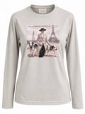 Animo - Floris Long Sleeve Top Light Grey