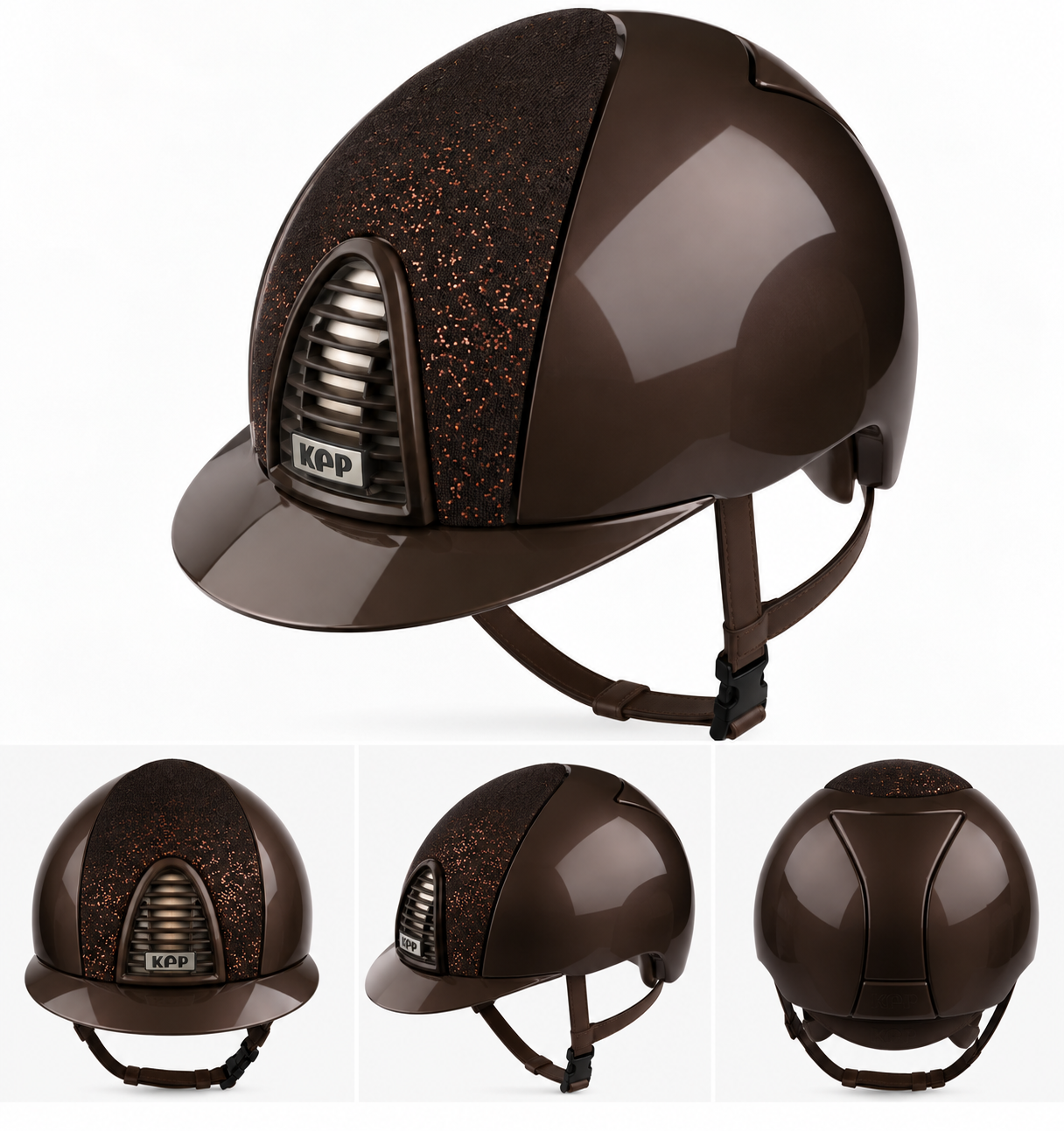 KEP Cromo 2.0 Polish Brown with brown Glitter Front Panel – Medium Shell
