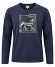 Animo Italia - Corona Mens Long Sleeve Top, Navy