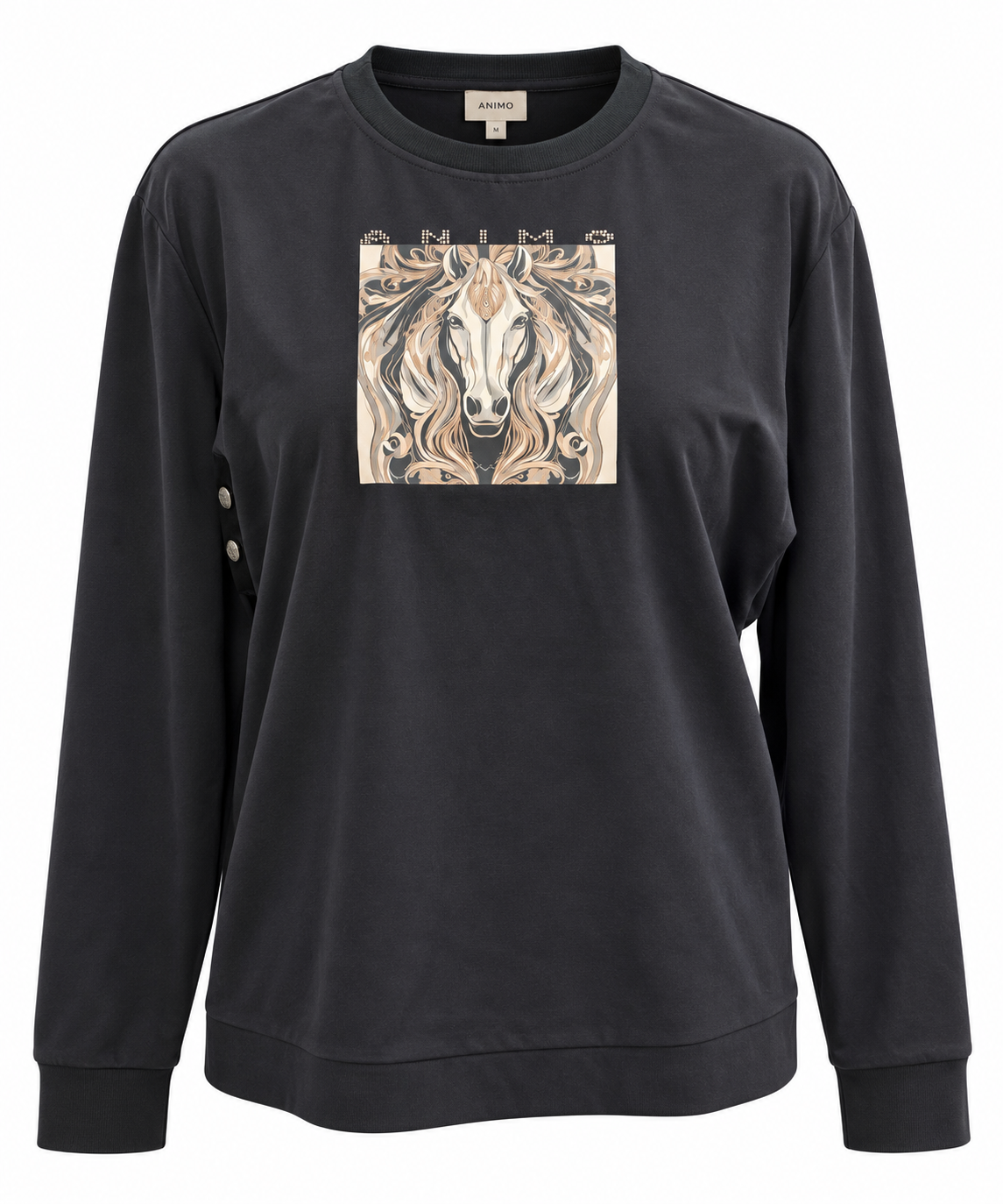 Animo Italia - Lacrew Long Sleeve Jumper Black