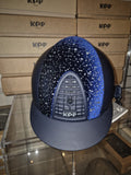KEP Helmet Cromo 1 Blue Matt, Velvet Swarovski Front Panel - Medium Shell