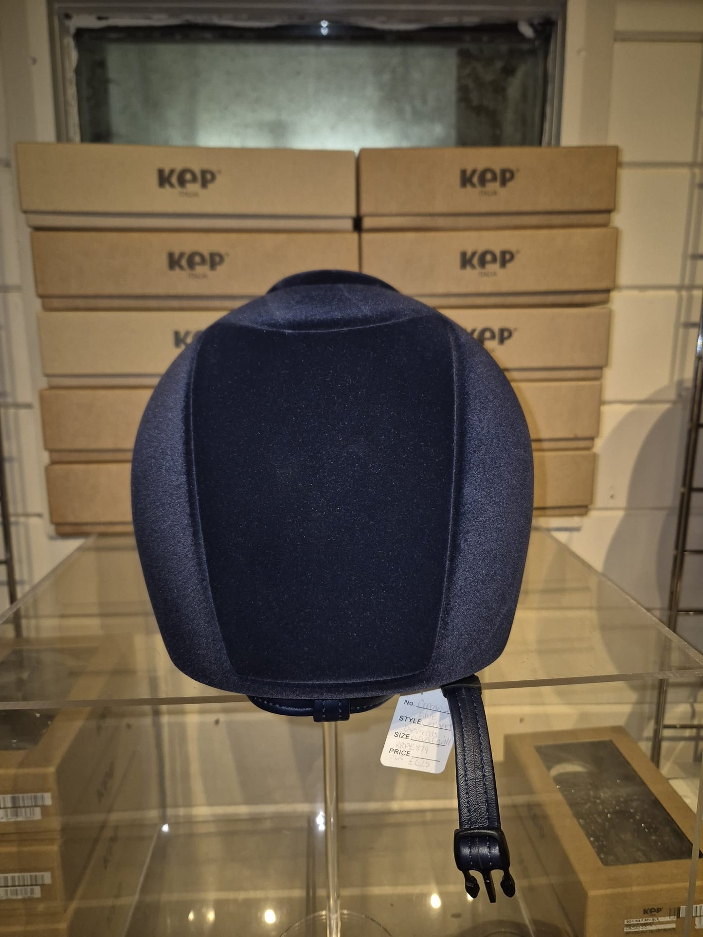 KEP Helmet Cromo 1 Blue Velvet, Crystal Grill - Medium Shell