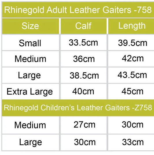 Rhinegold Childs Leather 1/2 Chaps