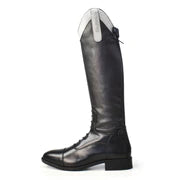 Brogini Kids Como Piccino Long Riding Boots - Black/Silver Diamante Top