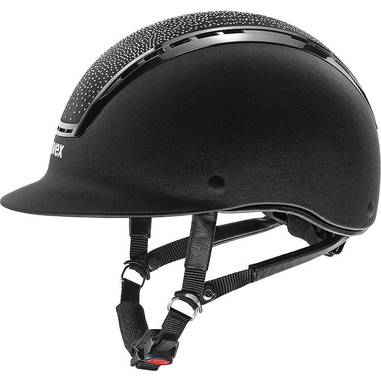 uvex suxxeed flash crystal riding hat