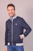 Harcour Stanley Mens Zip Up Sweater - Navy