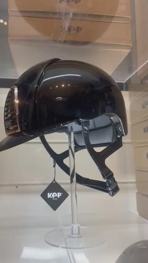 KEP Chromo 2 black Shine  with rose gold mirror surround and crystals logo