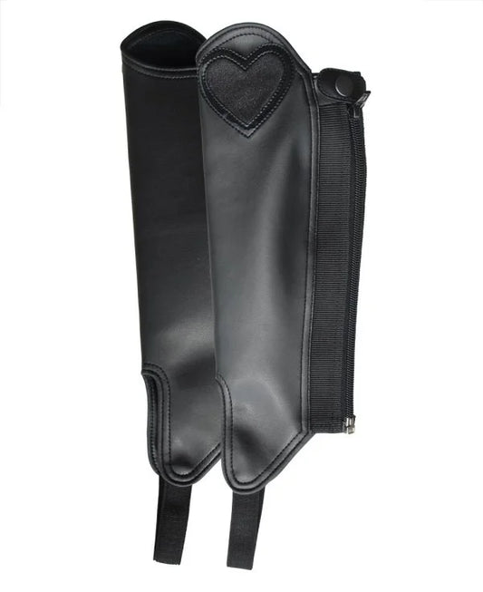 Rhinegold Synthetic Gaiters with Heart Detail